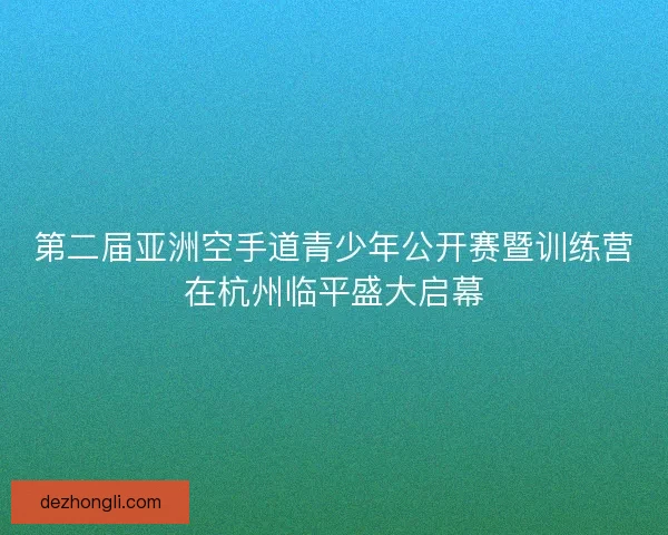 第二届亚洲空手道青少年公开赛暨训练营在杭州临平盛大启幕 第二届亚洲空手道青少年公开赛暨训练营在杭州临平盛大启幕
